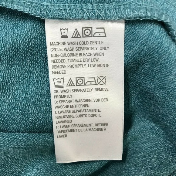 Logo Lounge Womens Teal Blue Oversized Scoop Neck Sweatshirt  S - Picture 8 of 9